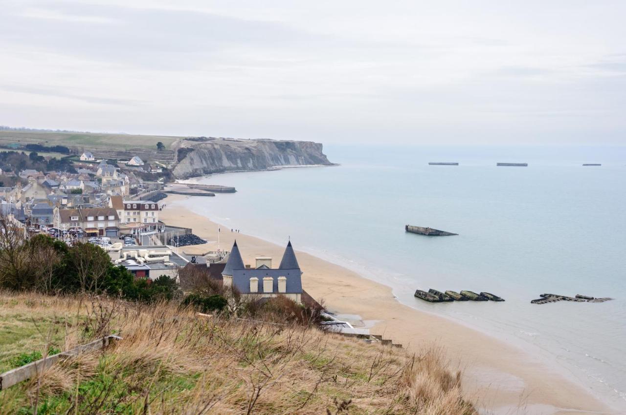 Appartement De Standing - Avec Terrasse Et Vue Mer Arromanches-les-Bains Luaran gambar