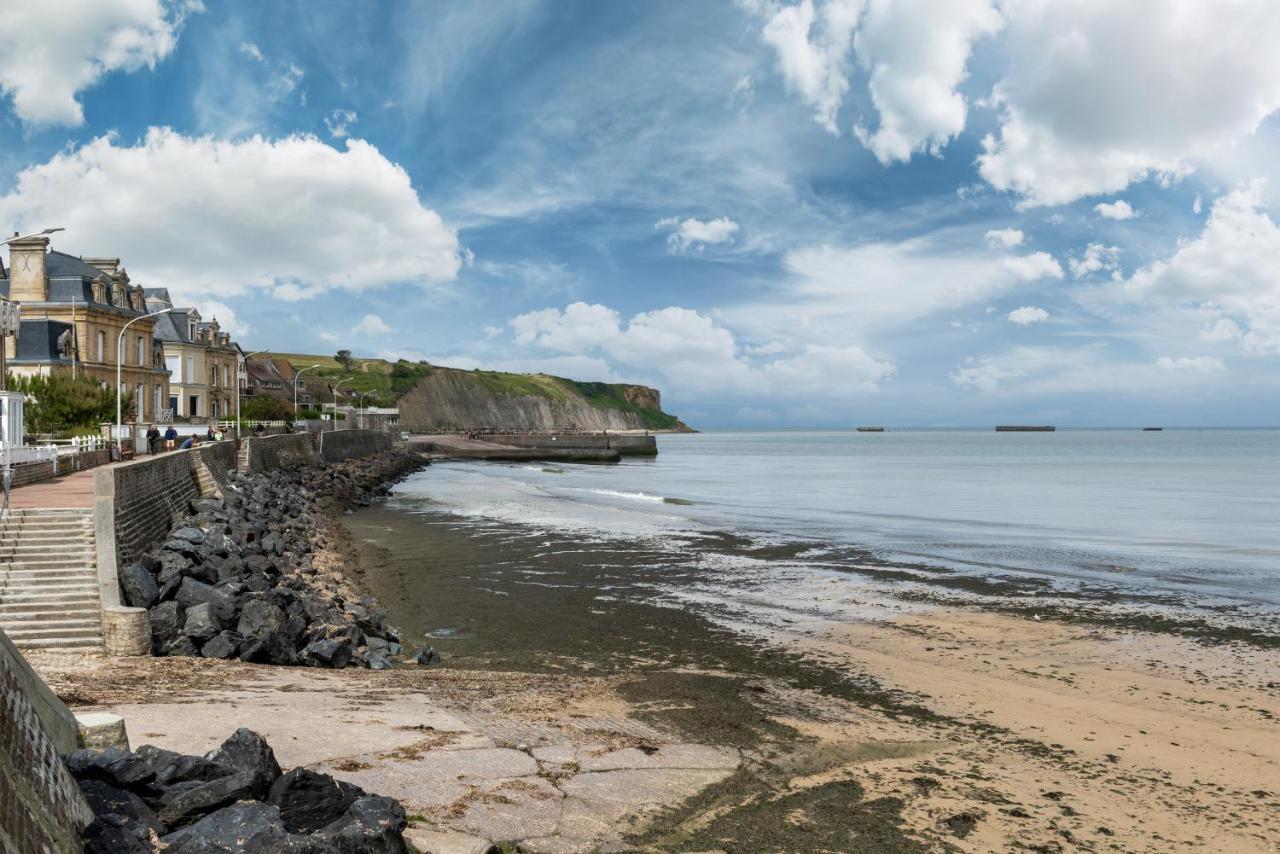 Appartement De Standing - Avec Terrasse Et Vue Mer Arromanches-les-Bains Luaran gambar